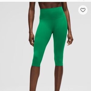 LULULEMON WUNDER TRAIN HR CROP 15" GREEN